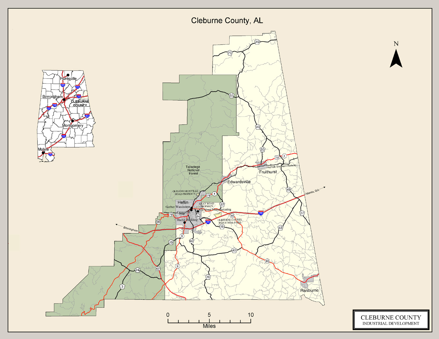 Maps of Cleburne County